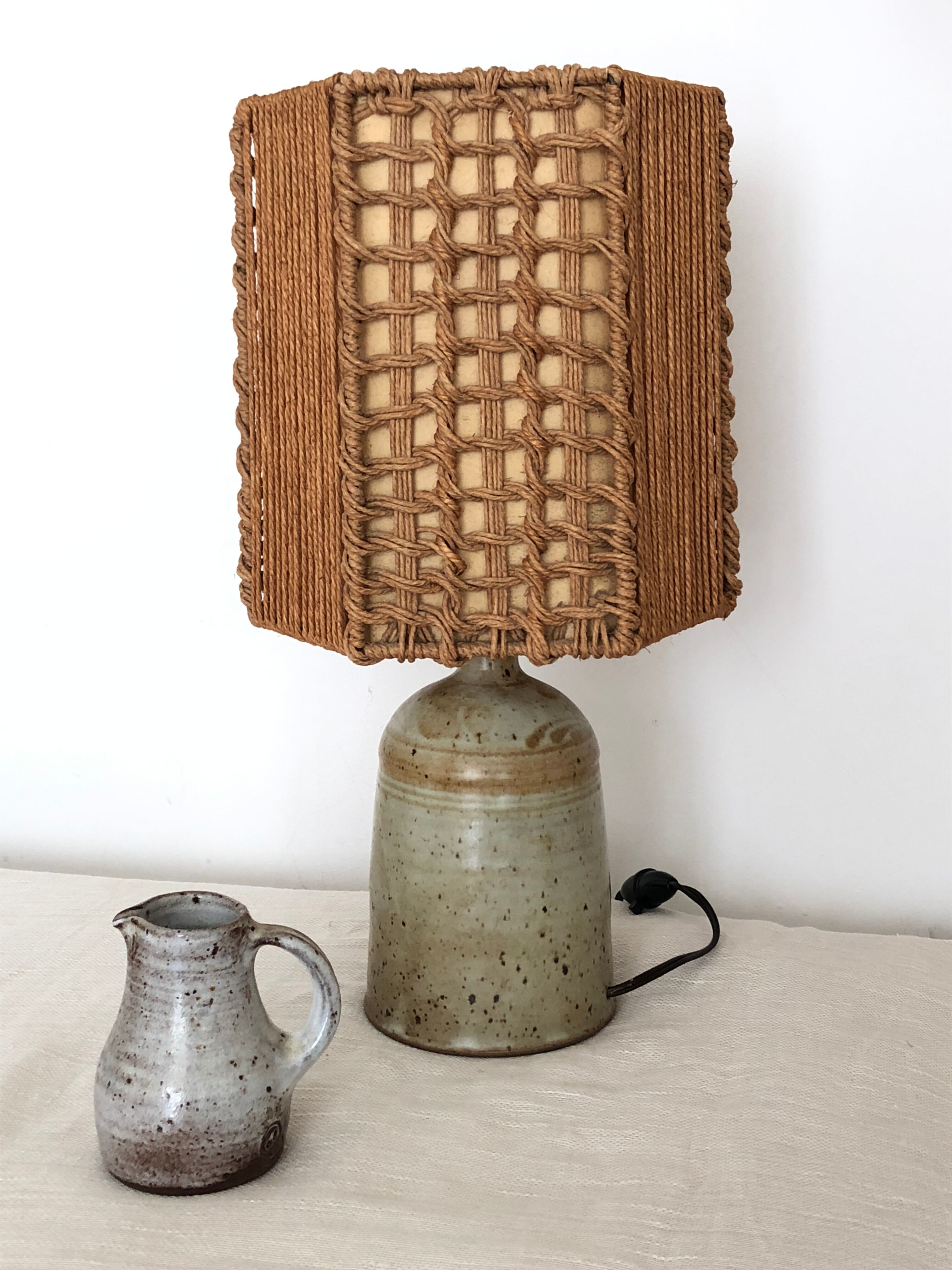 Ceramic lamp signed Blanot