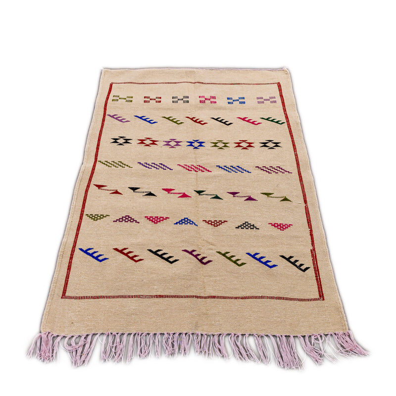 Bohemian cream Moroccan rug