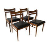 Set of 4 scandinavian chairs