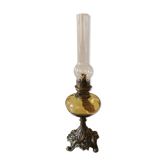 Lampe à pétrole Art nouveau pied bronze
