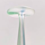 Green, Blue and Pink Etched Murano Glass Single Flower Vase, Italy