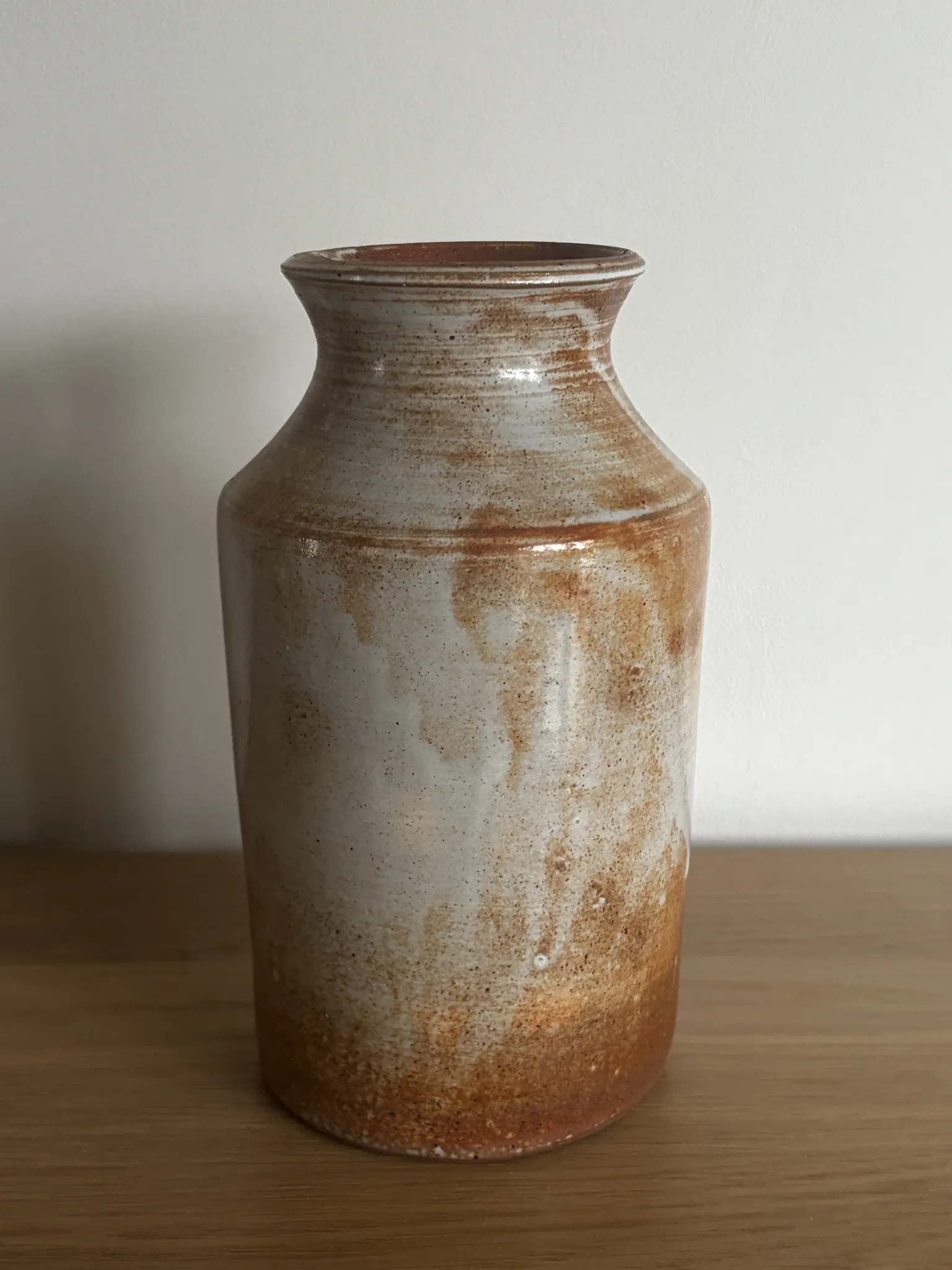 Glazed stoneware vase