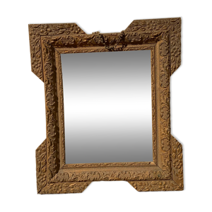 Miroir ancien bois doré