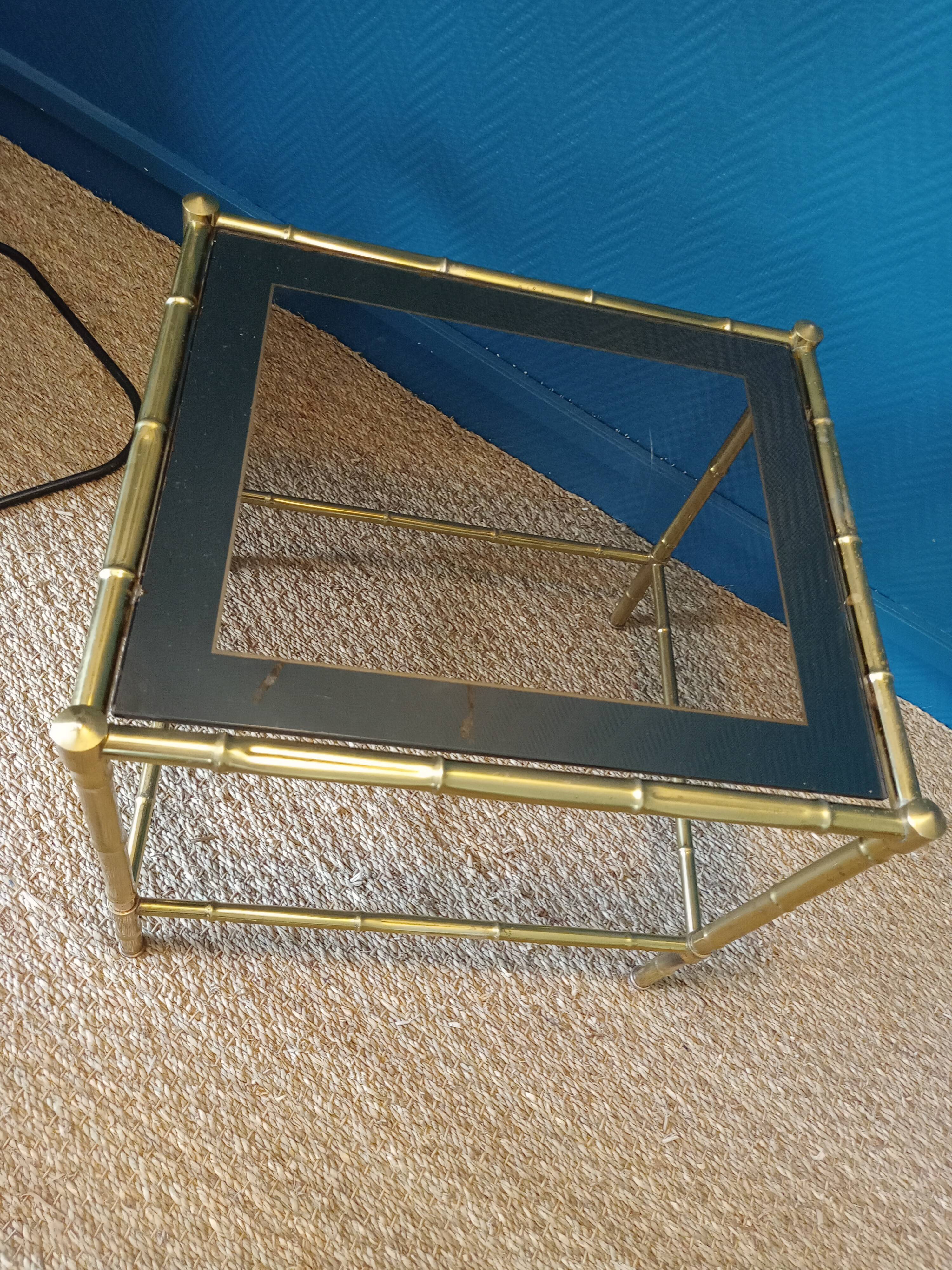 "bamboo" sofa end made of brass