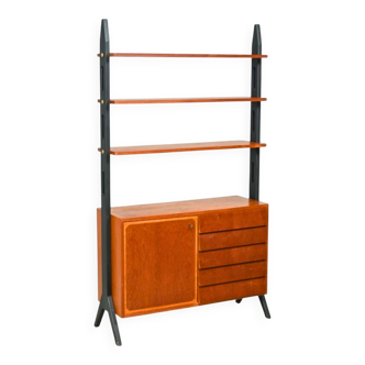 Vintage Scandinavian library Roxen Möbel IKEA in teak Sweden 1960