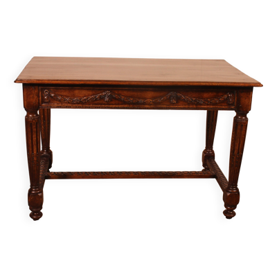 bureau ou table d'époque Louis XVI en chêne -18° siècle