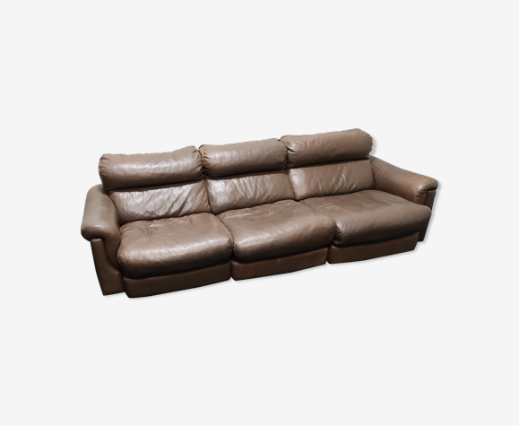 Vintage Brown Leather Sofa By Rolf Benz Selency Vintage Brown Leather Sofa By Rolf Benz, Manwah Leather Sofa