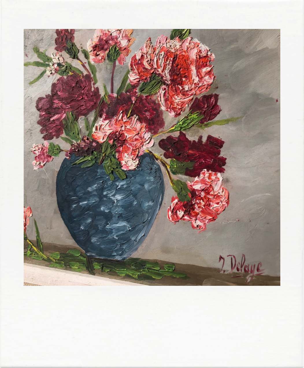 Oil on canvas bouquet