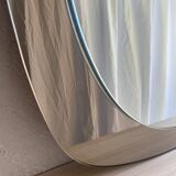 Miroir en verre fumé 70’s space age