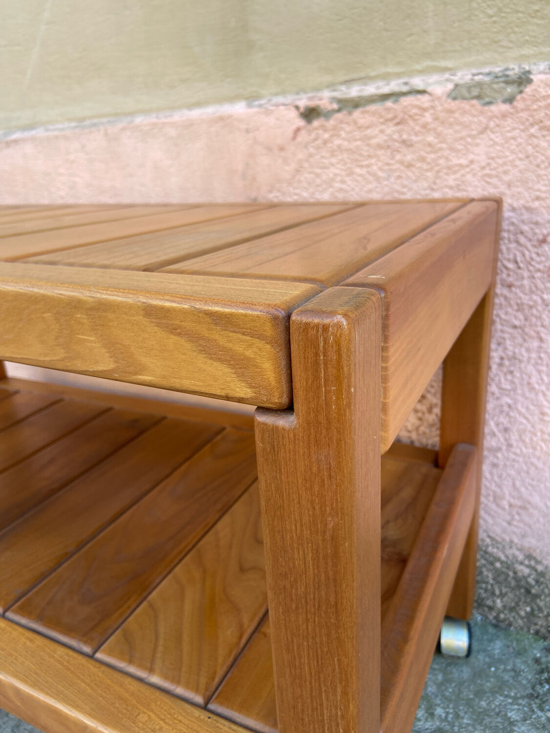 Solid elm side table Maison Regain