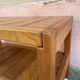 Solid elm side table Maison Regain