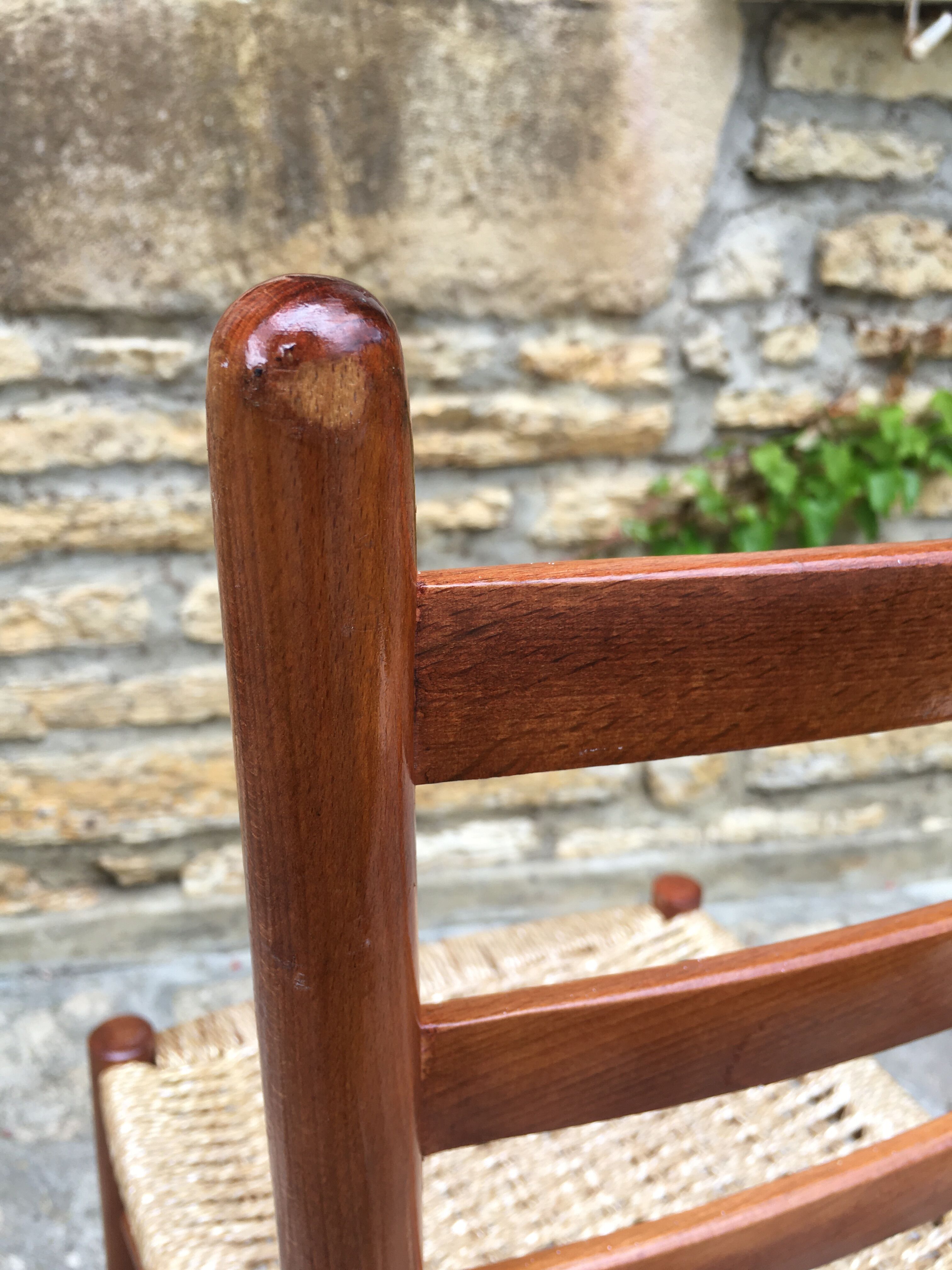 Italian chair in rope and wood