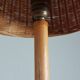 Vintage wooden and brass table lamp by Temde from the 1950s.