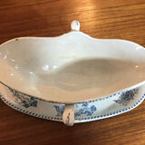 Lunéville sauceboat in iron earth from the early 20th century
