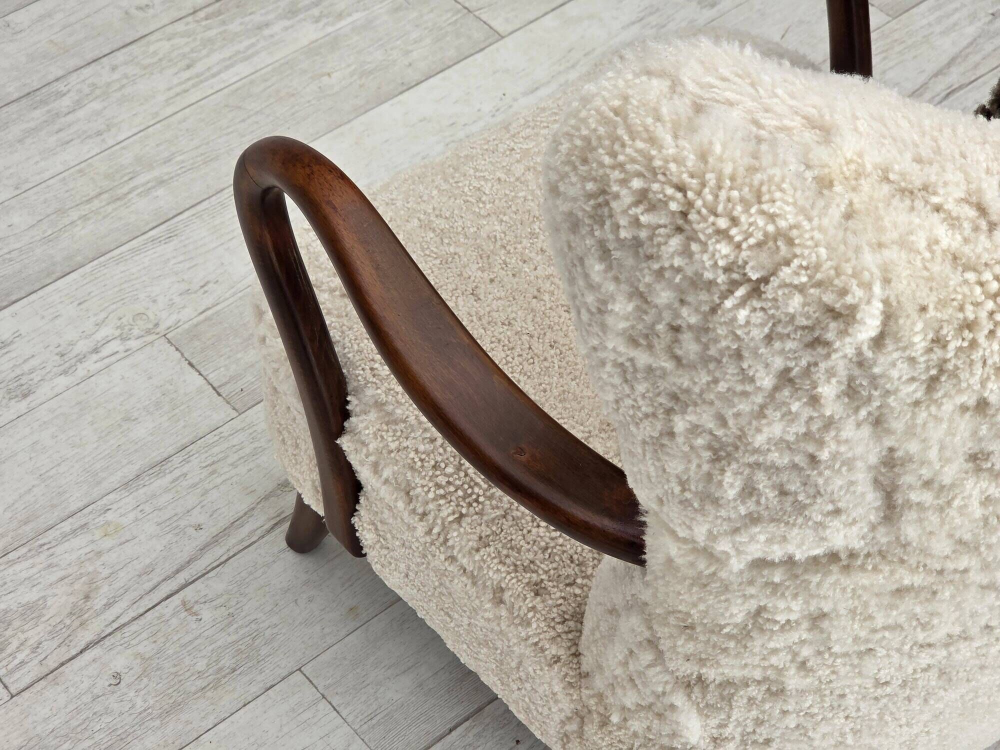 1960s, Danish design by A. Christensen for Slagelse Møbelværk, sheepskin.