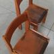 Chaises en orme et cuir, 80's