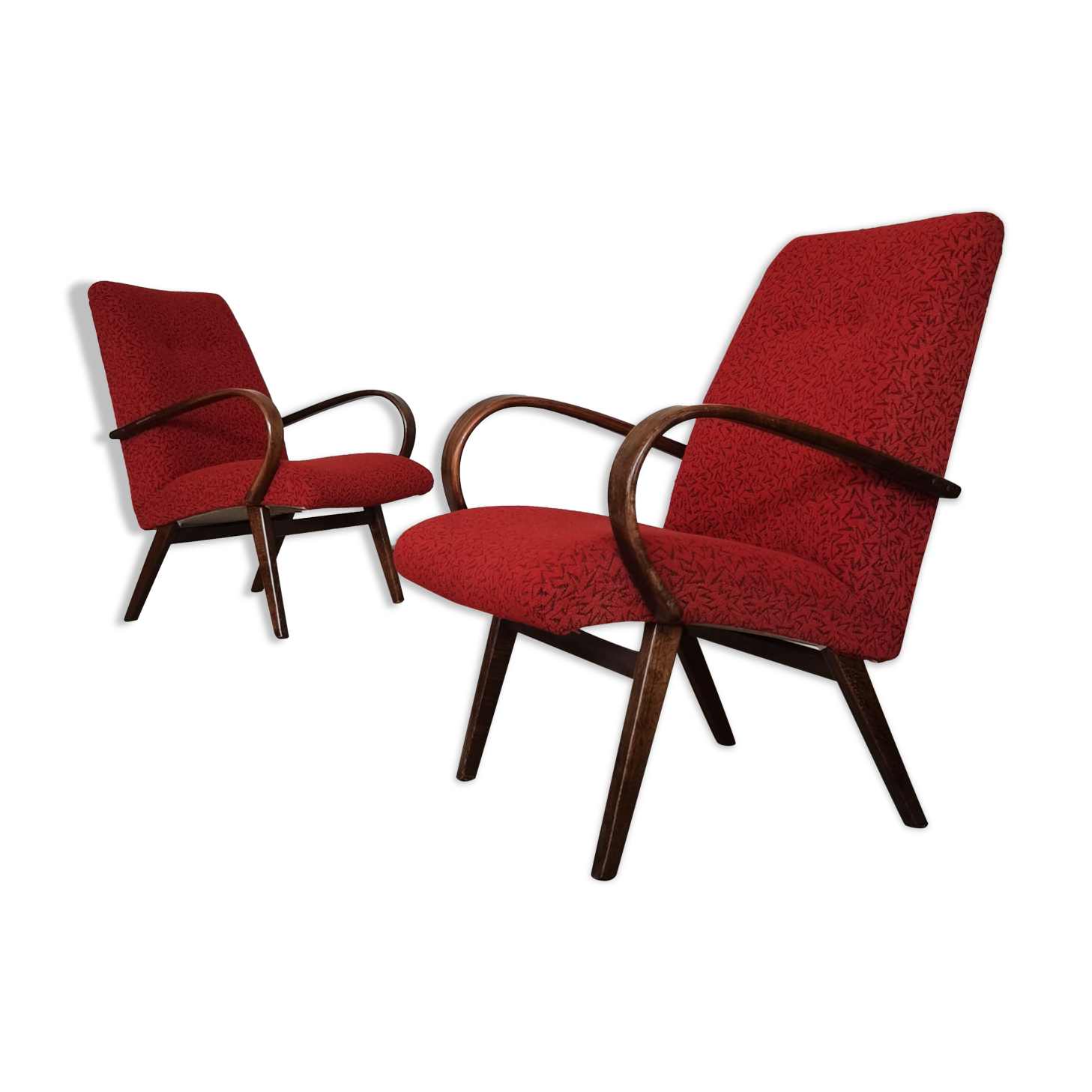 Pair of armchairs 6951 by Jaroslav Smidek for Dyha Brno 1969