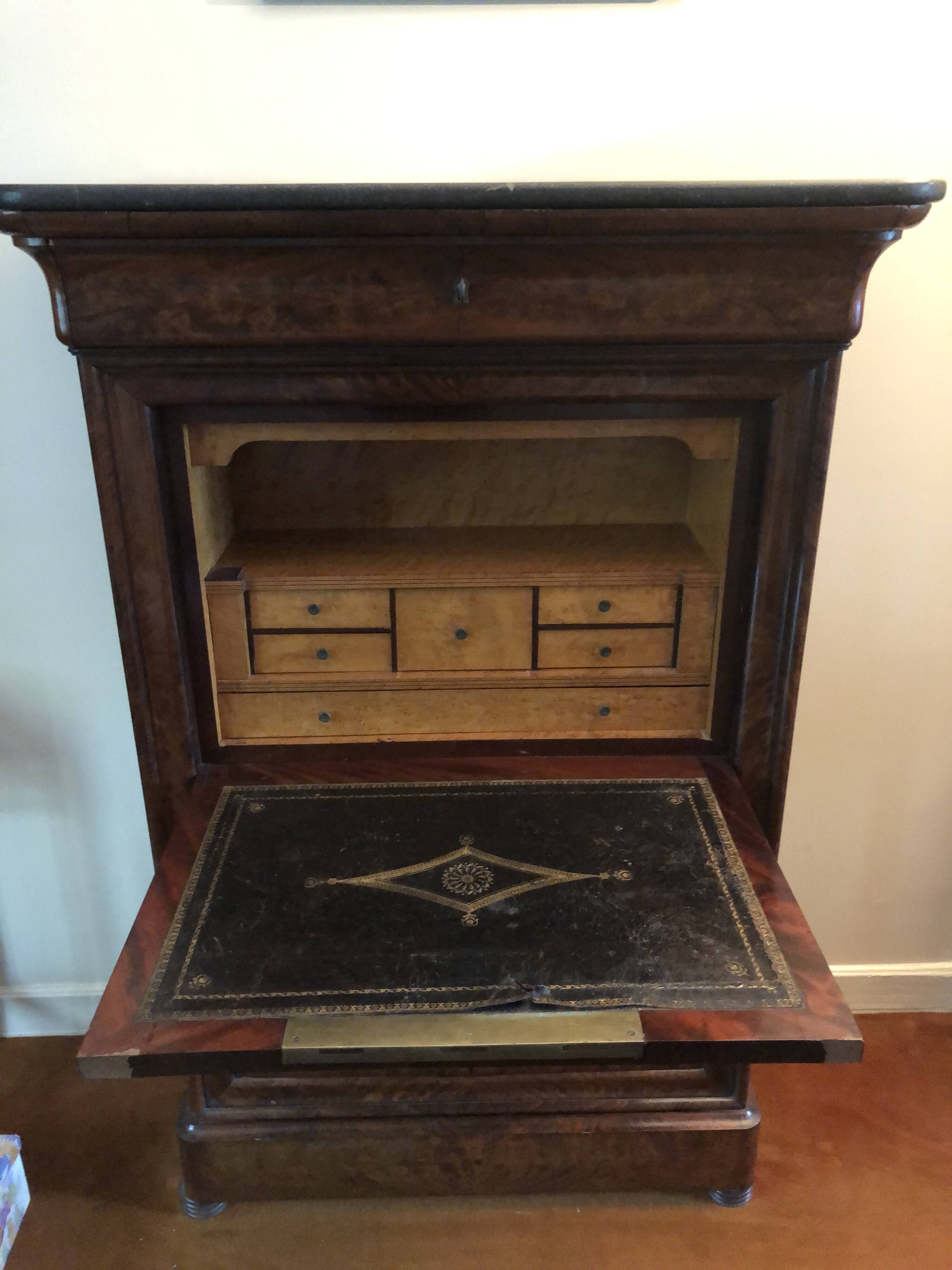 LOUIS PHILIPPE PERIOD MAHOGANY SECRETARY