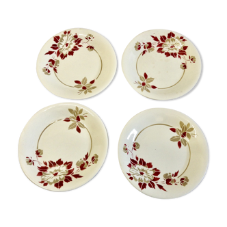Set of 4 old plates