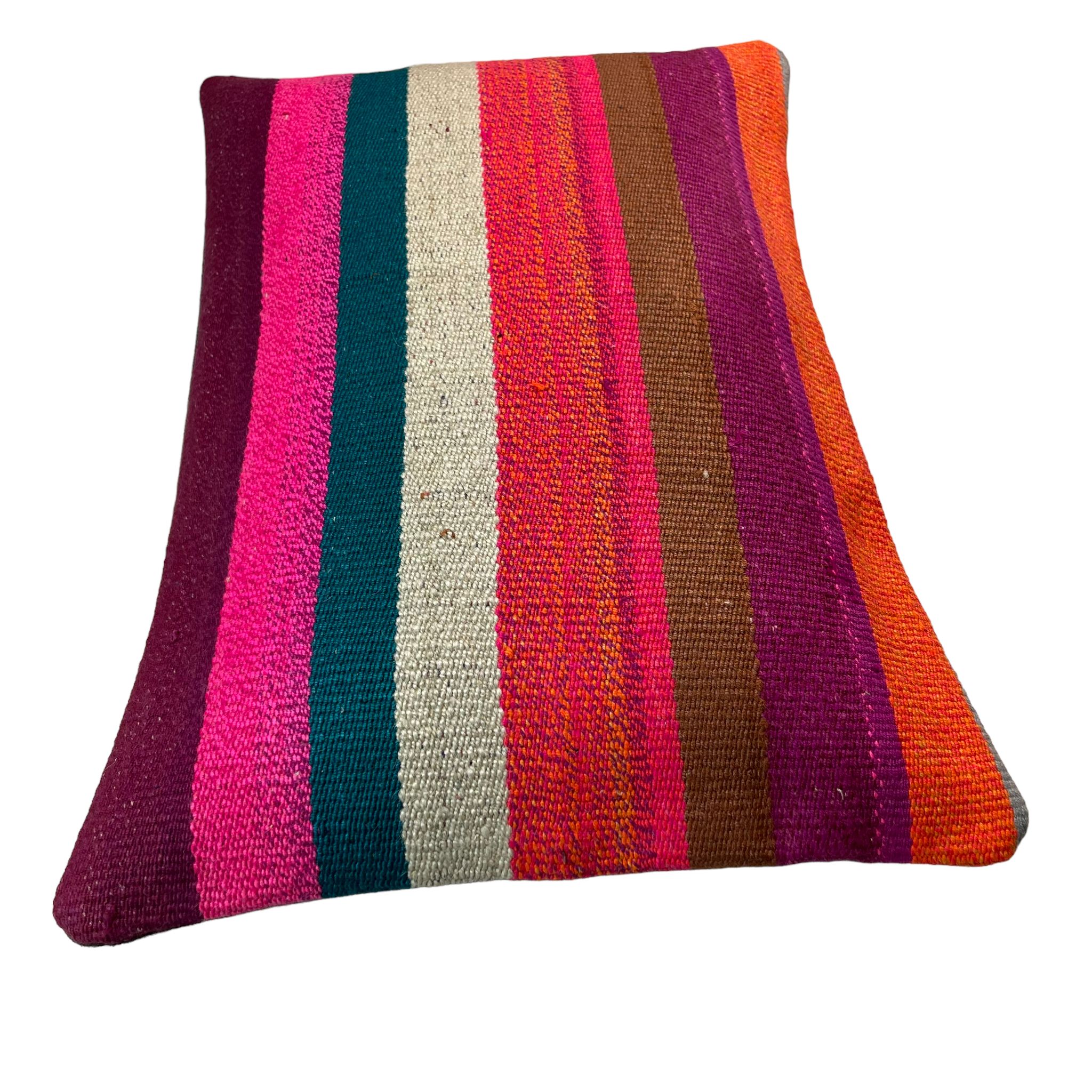 Vintage turkish kilim cushion cover, 30 x 50 cm