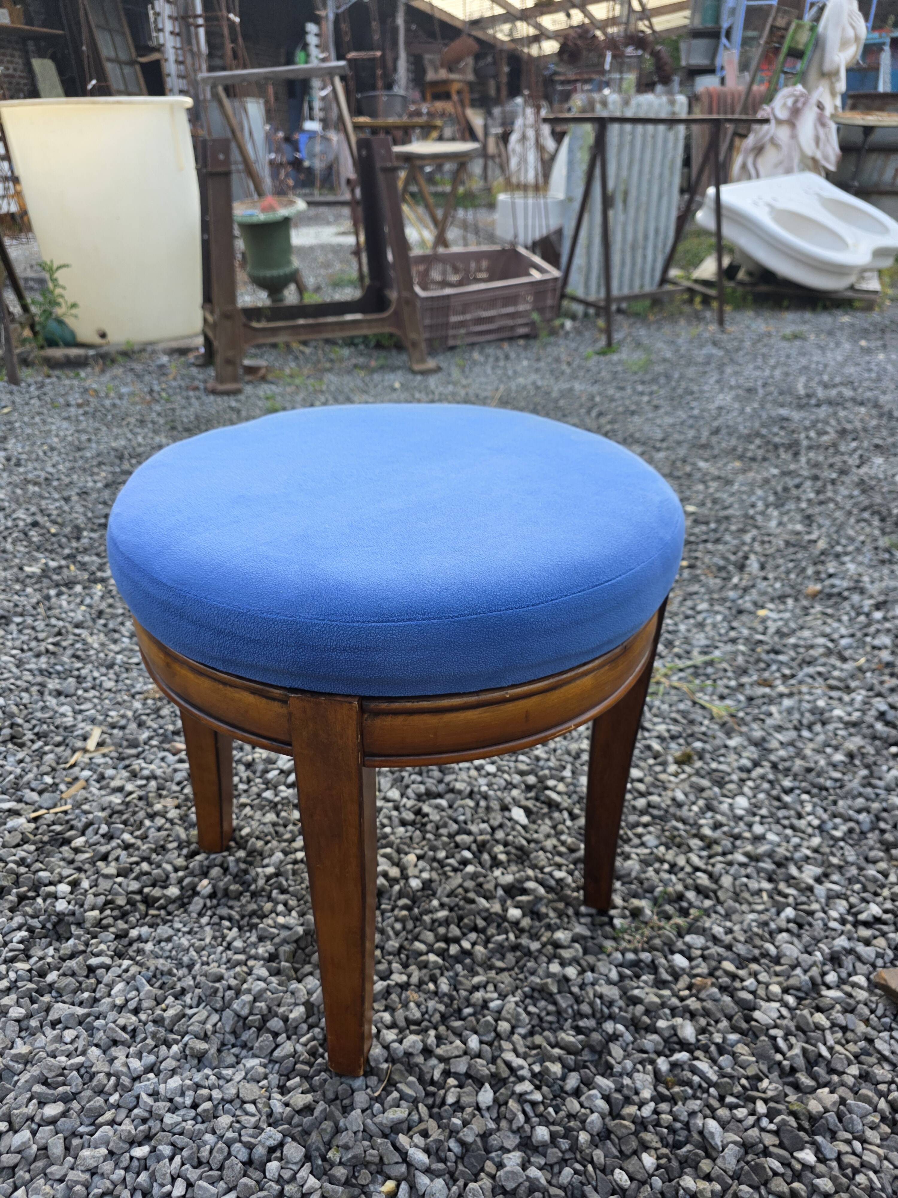 Scandinavian style armchair + velvet footrest