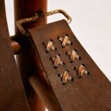 Hungarian calf leather lounge chair