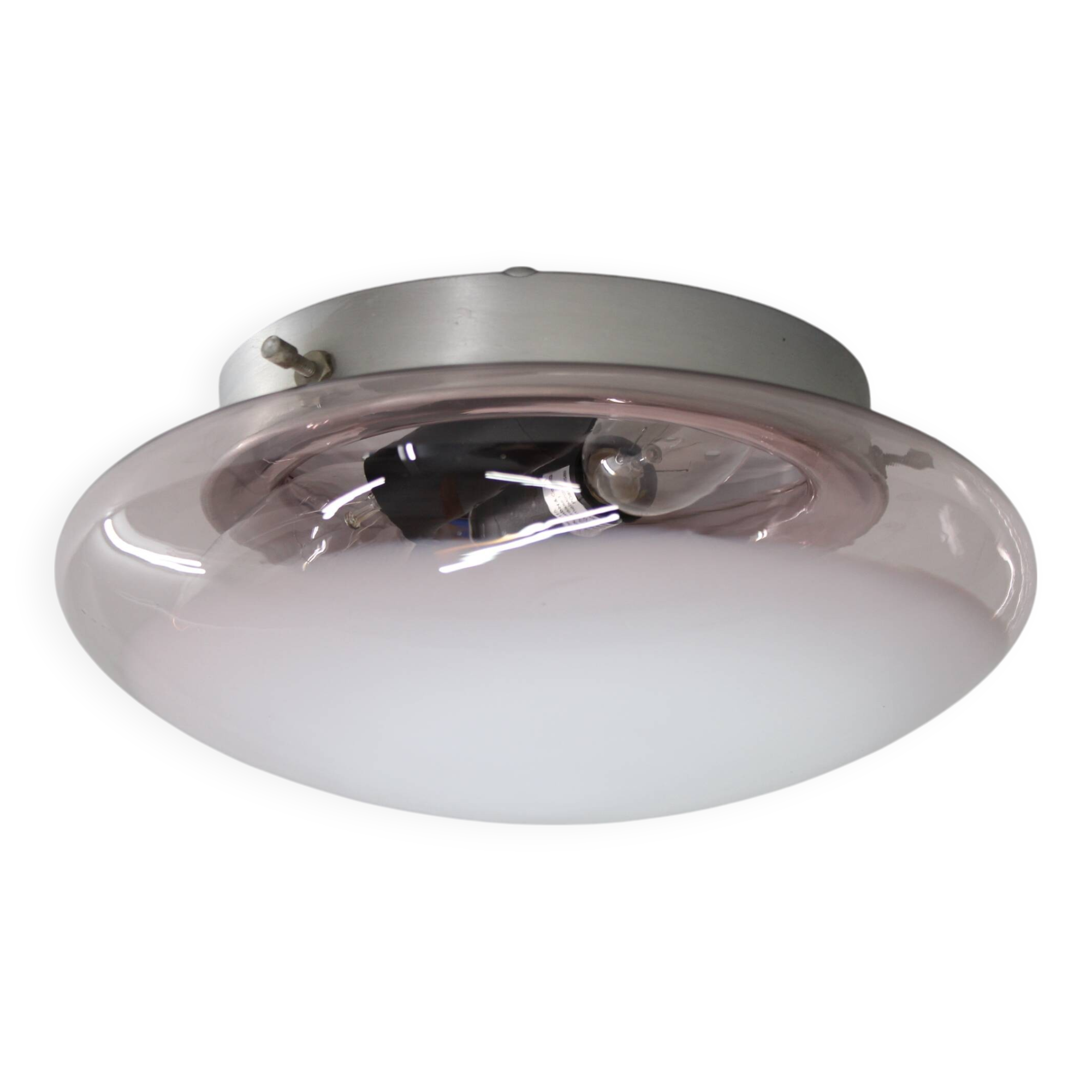 1970s Glass Ceiling Light, Italy