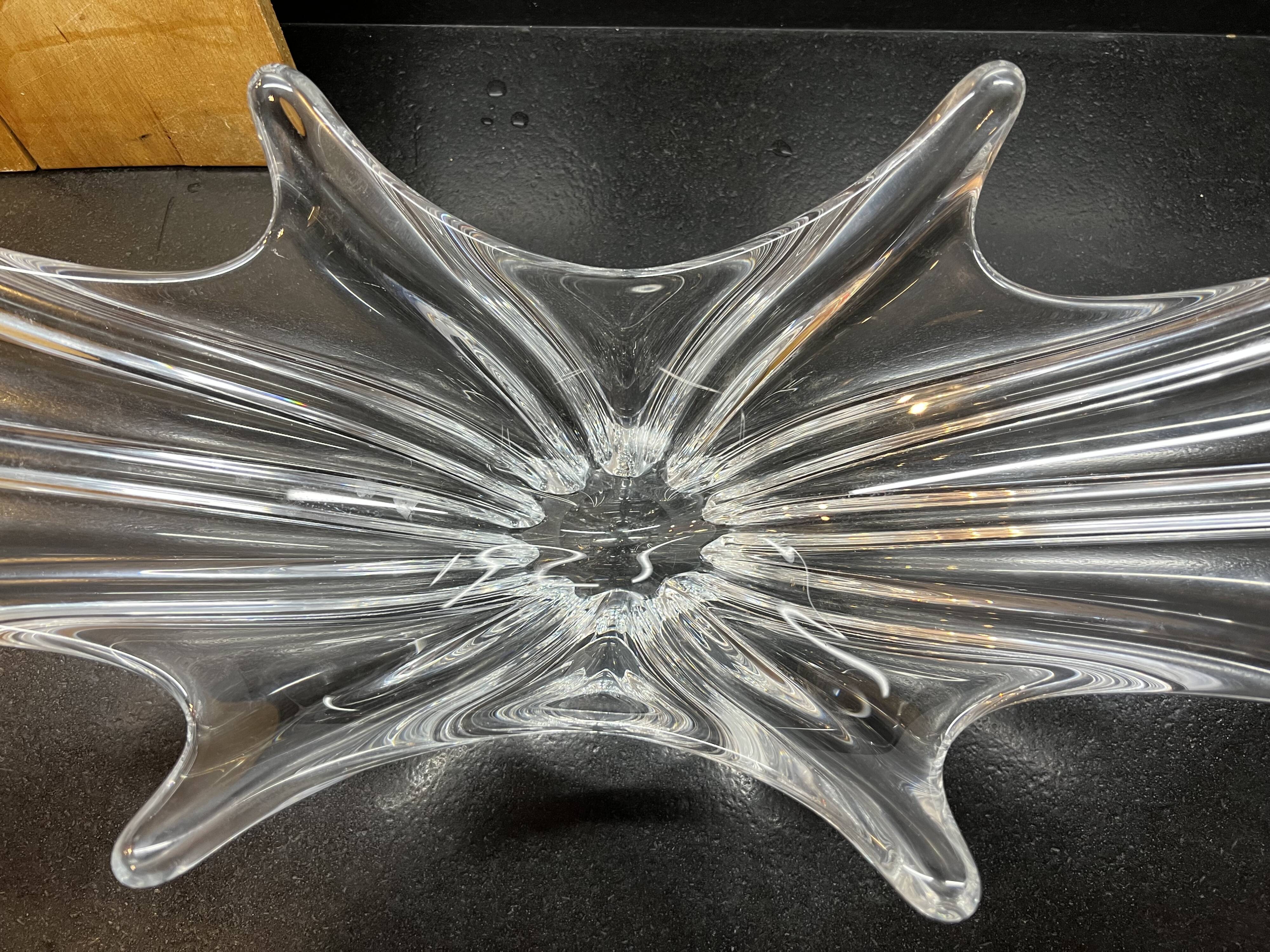 Large vintage cut crystal Baccarat 50s