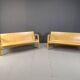 Vintage pair of plywood benches, 1960s