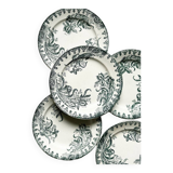 12 assiettes plates Terre de fer modèle Iris