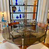 Round glass table 1970