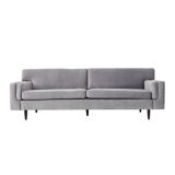 Canapé helsinki argent velour, design scandinave