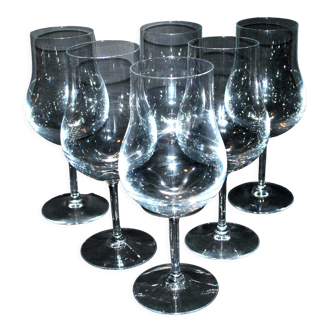 Lot de 6 verres à vin rouge en cristal - ballons de dégustation œnologie 20cm