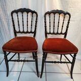 Pair of chairs Napoleon III model Opera