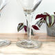 6 vintage crystal water glasses