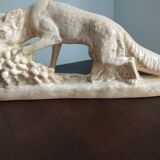 Representation of the fable of the fox and the grapes by Lafontaine