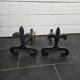 Pair of wrought iron andirons