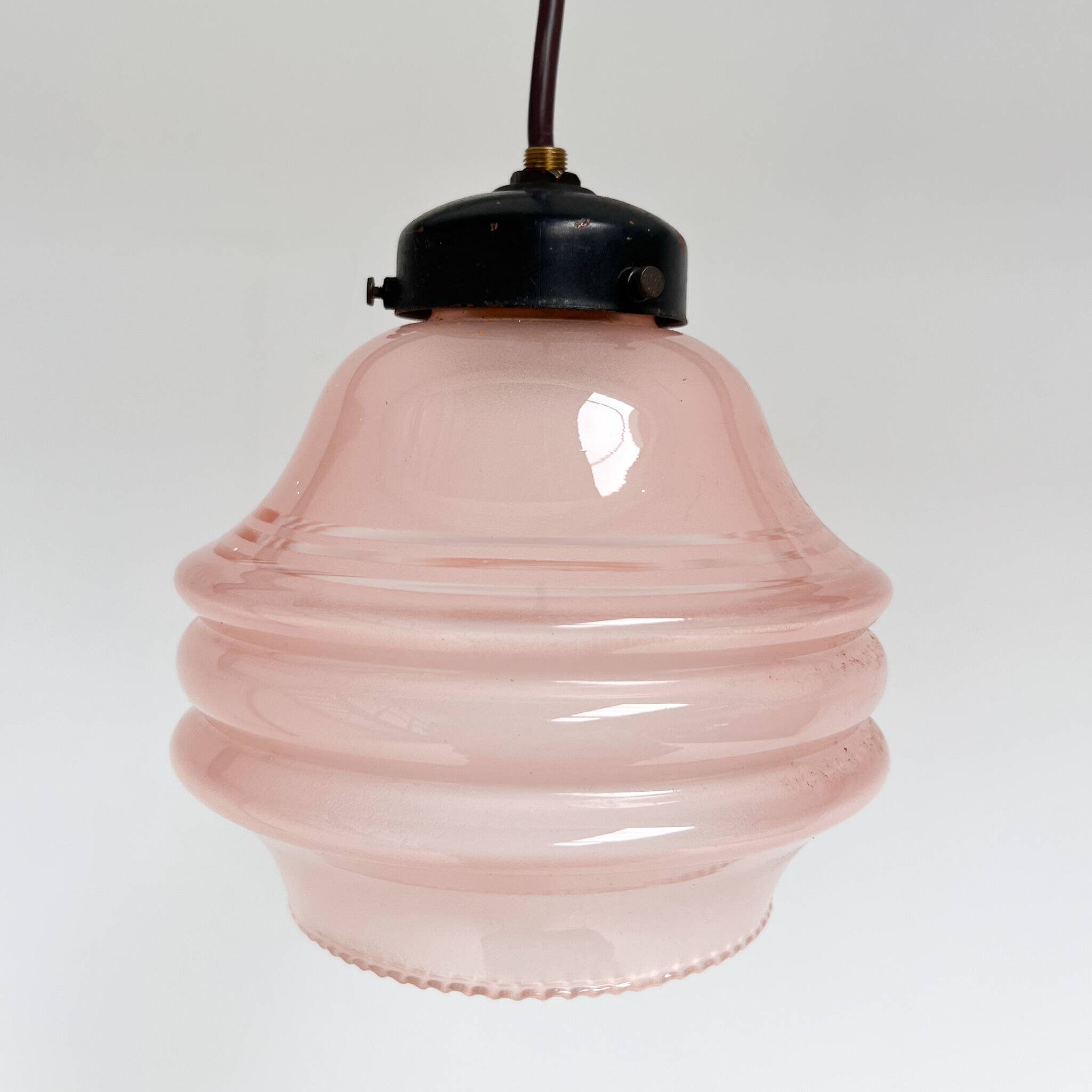 Lampe de plafond vintage rose, années 1960