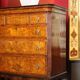 George II Burl Walnut and Marquetry Hightboard, 1890s