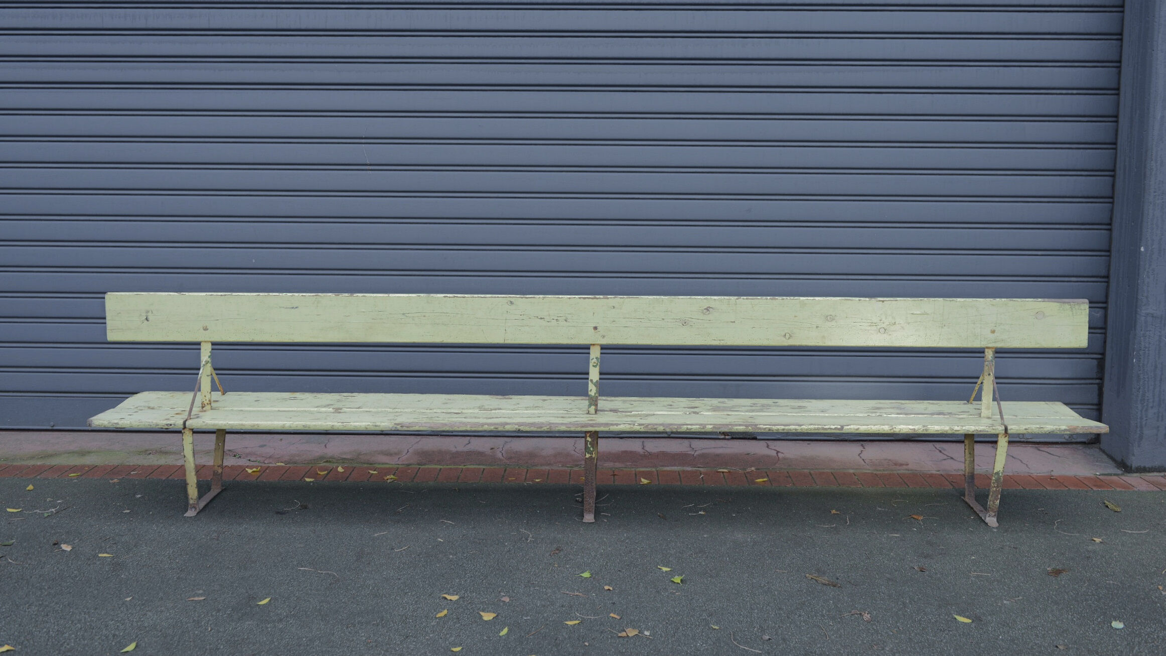Double bench metal and wood seats 1930