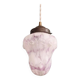 Art Deco pendant in speckled white and purple glass, 1920