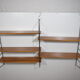 Etagère murale double modulable bois,  années 1960, Tomado, String.