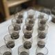 Magnificent Service of Tinted Glasses from the 50s-60s / 18 Glasses and 2 Jugs
