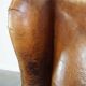 Sheepskin leather wing chair