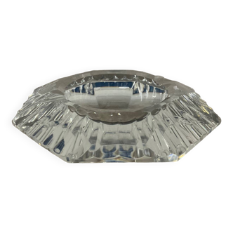 Val St Lambert hexagon ashtray in cut crystal