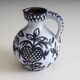 60s ceramic black & white jug