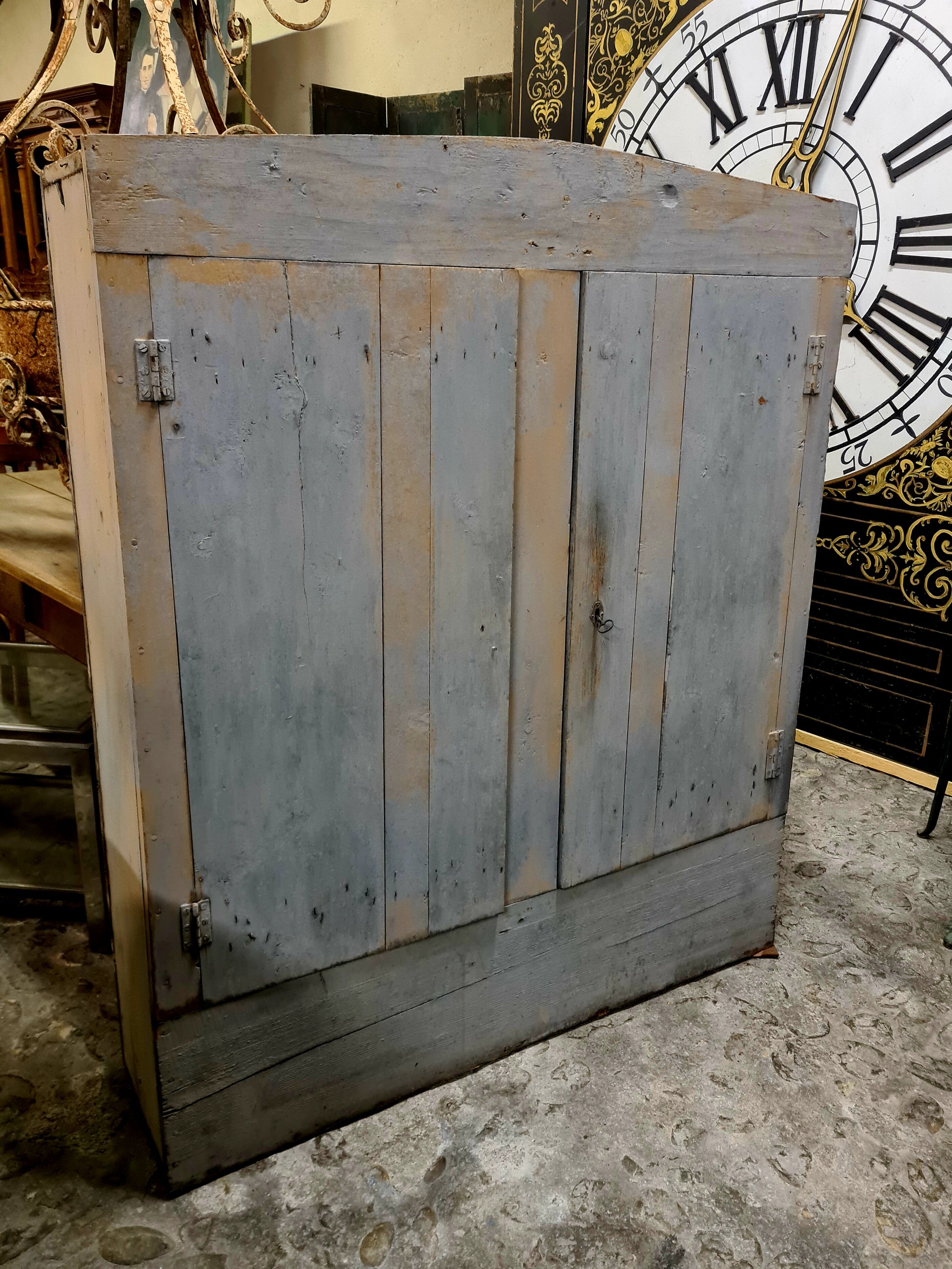 cabinet folk art wood painted original, around 1900