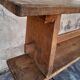 Pair of oak old farm benches 2m71