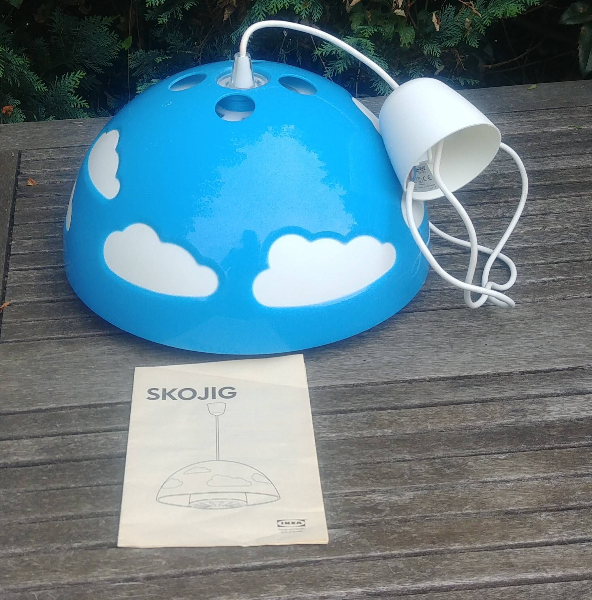 Ikea Skojig pendant light from IKEA - vintage 90s model cloud/blue decor