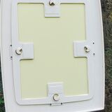 Beige and brown plastic mirror from the 70s